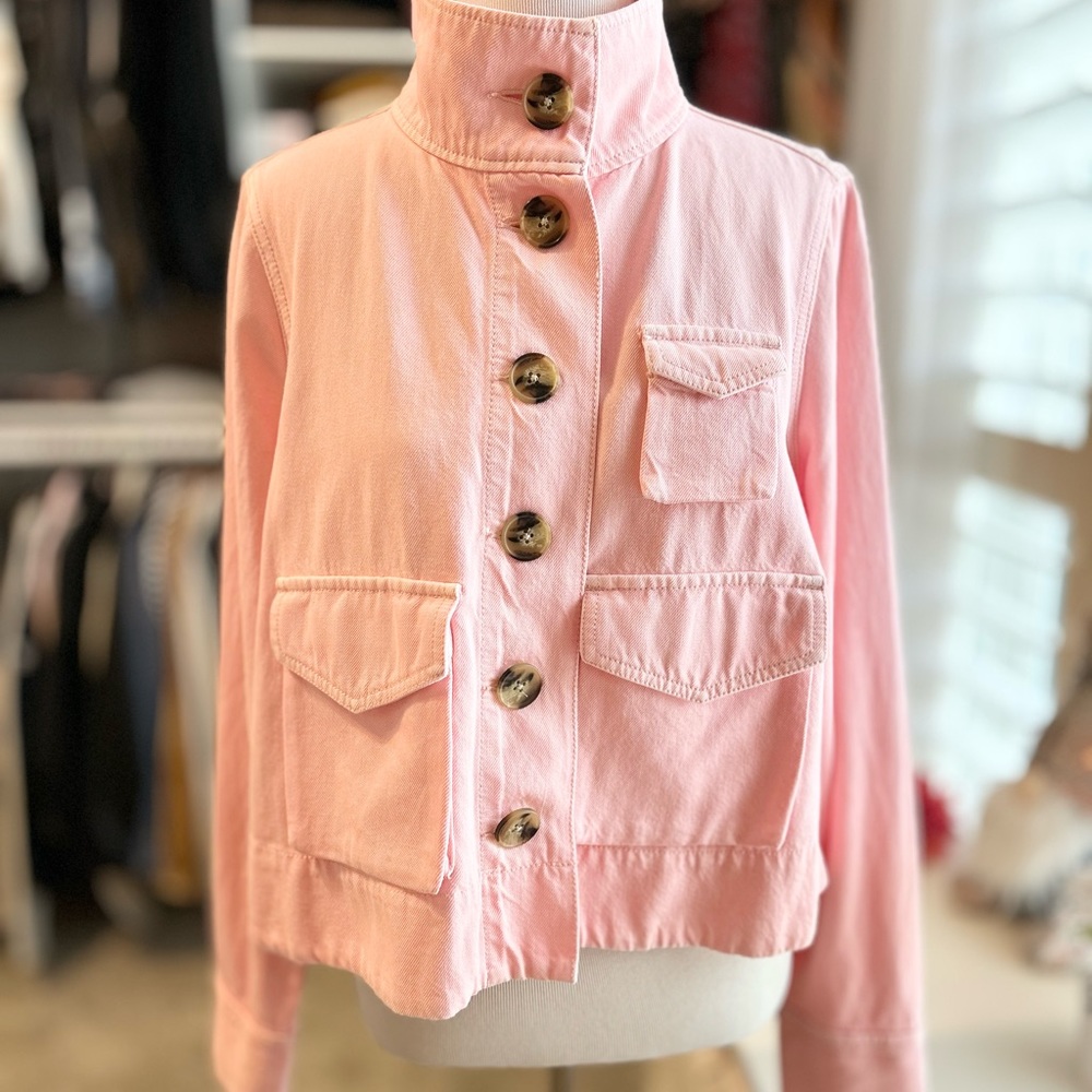 LOFT Pink Utility Jacket Small